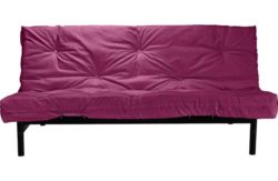 ColourMatch Clive 2 Seater Futon Sofa Bed - Purple Fizz